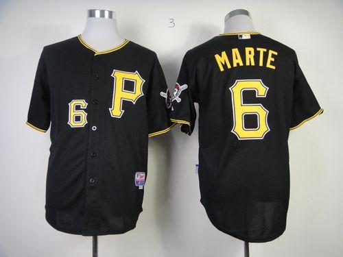 Pirates #6 Starling Marte Black Cool Base Stitched MLB Jersey